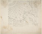 Ceiling Design, Workshop of Leonardo Marini (Italian, Piedmontese documented ca. 1730–after 1797), Leadpoint or graphite with ruled and compass construction
