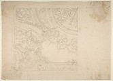 Design for Ceiling, Workshop of Leonardo Marini (Italian, Piedmontese documented ca. 1730–after 1797), Leadpoint or graphite with ruled and compass construction