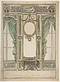 Design for a Palace Interior, Workshop of Leonardo Marini (Italian, Piedmontese documented ca. 1730–after 1797), Pen and brown ink, brush with gray, green, yellow, and red wash, over leadpoint