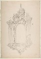 Ornamental Design for Niche, Workshop of Leonardo Marini (Italian, Piedmontese documented ca. 1730–after 1797), Leadpoint or graphite