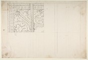 Design for Ceiling, Workshop of Leonardo Marini (Italian, Piedmontese documented ca. 1730–after 1797), Graphite or leadpoint with ruled and compass construction