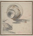 Design of a Perspective projection for an Urn, Attributed to Flaminio Innocenzo Minozzi (Italian, Bologna 1735–1817 Bologna), Pen and brown ink, brush and brown and gray wash over traces of black and red chalk