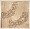 Two Designs for the Decoration of a Circular Frieze or Cornice, Circle of (?) Agostino (Stanzani) Mitelli (Italian, Battidizzo (Bologna) 1609–1660 Madrid), Pen and brown ink, brush and brown wash