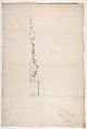 Profile of a Design for a Tomb with a Male Bust, Anonymous, French, 16th century French, Graphite, pen and brown ink