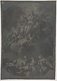 The Assumption of the Virgin, Francesco Narice (Narici) (Italian, Genoa ca. 1719–1785 Genoa), Brush, gray and cream tempera, on gray washed paper