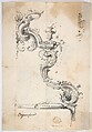 Design for a Canopy (recto).  Design for an Armchair (verso), Giovanni Battista Natali III (Italian, Pontremoli, Tuscany 1698–1765 Naples), Pen and ink, brush and gray wash