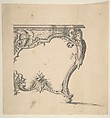Design for a Table, Giovanni Battista Natali III  Italian, Pen and brown ink, brush with gray and brown wash, over traces of graphite or black chalk