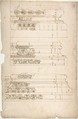 Unidentified, Composite base, elevation; Unidentified, Composite base, elevation; Unidentified, Composite base, elevation (recto) blank (verso), Drawn by Anonymous, French, 16th century, Dark brown ink, black chalk, and incised lines