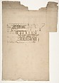 Arch of Septimius Severus, ornamental cornice and pilaster (recto) Arch of Septimius Severus, cornice with ornamental frame moulding (verso), Drawn by Anonymous, French, 16th century, Dark brown ink, black chalk, and incised lines