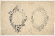 Designs for mirrors from the Workshop of Froment-Meurice; verso, studies for candlestick holders, Workshop of Jacques-Charles-François-Marie Froment-Meurice (French, 1864–1948), Graphite