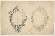 Designs for Mirrors from the Workshop of Froment-Meurice (recto); Studies for Candlestick Holders (verso), Workshop of Jacques-Charles-François-Marie Froment-Meurice (French, 1864–1948), Graphite