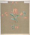 Design from the Workshop of Froment-Meurice, Workshop of Jacques-Charles-François-Marie Froment-Meurice (French, 1864–1948), Gouache, gray and red wash over graphite