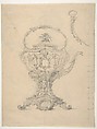 Design from the Workshop of Froment-Meurice; verso, studies for covered pots and ewers, Workshop of Jacques-Charles-François-Marie Froment-Meurice (French, 1864–1948), Graphite