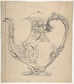 Design from the Workshop of Froment-Meurice; verso, studies for a mirror (?), Workshop of Jacques-Charles-François-Marie Froment-Meurice (French, 1864–1948), Graphite
