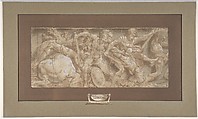 Battle Scene, Lelio Orsi (called Lelio da Novellara) (Italian, Novellara 1508/11–1587 Novellara), Pen and brown ink, brush and brown wash, highlighted with white gouache, over traces of black chalk; squared in black chalk
