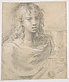 Madonna and Child (recto); Head and Bust of Saint John the Evangelist  (verso), Parmigianino (Girolamo Francesco Maria Mazzola) (Italian, Parma 1503–1540 Casalmaggiore), Brush and gray wash, highlighted with white gouache, over black chalk on brownish prepared paper (recto); black chalk, highlighted with white gouache (verso)