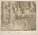 Apparition of Christ (recto); Printed Fragment with Jupiter Enthroned with Eagle, from Caraglio's "Martyrdom of Saint Peter and Saint Paul" (verso), Parmigianino (Girolamo Francesco Maria Mazzola) (Italian, Parma 1503–1540 Casalmaggiore), Pen and brown ink, brush and gray-brown wash, over traces of leadpoint and some stylus ruling (recto); printed Jupiter enthroned with attendant eagle (verso)