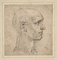 Head of a Man in Profile to Right, Parmigianino (Girolamo Francesco Maria Mazzola)  Italian, Pen and brown ink, over black chalk