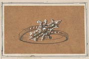 Design from the Workshop of Froment-Meurice, Jacques-Charles-François-Marie Froment-Meurice French, Graphite and gouache framed in double-line border of graphite and pen and black ink