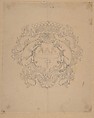 Design for a coat of arms from the Workshop of Froment-Meurice, Jacques-Charles-François-Marie Froment-Meurice  French, Graphite