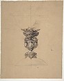 Design for a chalice from the Workshop of Froment-Meurice, Jacques-Charles-François-Marie Froment-Meurice French, Pen and brown ink, gouache over graphite