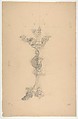 Design for a candelabrum from the Workshop of Froment-Meurice; verso, design for a candelabrum, Workshop of Jacques-Charles-François-Marie Froment-Meurice (French, 1864–1948), Graphite