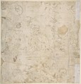 Design for a Grotesque Wall Decoration, Perino del Vaga (Pietro Buonaccorsi) (Italian, Florence 1501–1547 Rome), Pen and brown ink