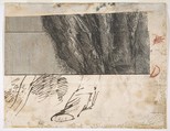 Two Men Holding Long Staffs (recto); Proof impression of part of an etching, and scribbles in the artist's hand (verso), Giovanni Battista Piranesi (Italian, Mogliano Veneto 1720–1778 Rome), Pen and brown ink