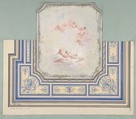 Design for Ceiling with Putti, Hôtel of Doctor Cranchi, Jules-Edmond-Charles Lachaise (French, died 1897), Watercolor and gouache