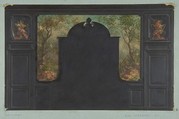 Design for the decoration of the dining room, 20 rue Matignon, Jules-Edmond-Charles Lachaise (French, died 1897), Gouache on wove paper