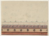 Design for the decoration of a ceiling, Jules-Edmond-Charles Lachaise (French, died 1897), Pen and ink and watercolor on wove paper