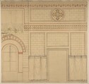 Elevation of a wall decorated with the dove of the holy ghost, Jules-Edmond-Charles Lachaise (French, died 1897), Elevation of a wall decorated with the dove of the holy ghost