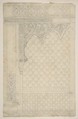 Design for the decoration of a wall in Islamic motifs, Jules-Edmond-Charles Lachaise (French, died 1897), graphite on tracing paper glued to cardboard