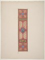 Design for the painted decoration of a wall of ceiling panel monogrammed 