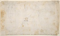 Ornamental Design with Amphore and Antique Style Armor (recto); Sketch with Two Figures (verso), After Polidoro da Caravaggio (Italian, Caravaggio ca. 1499–ca. 1543 Messina), Pen and brown ink, over traces of black chalk or leadpoint; partial framing line (recto); graphite or leadpoint; pen and brown ink (verso)