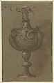 Design for a Vase, After Polidoro da Caravaggio (Italian, Caravaggio ca. 1499–ca. 1543 Messina), Pen and brown ink, brush and brown wash