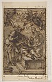 The Death of Saint Joseph, Niccolò Ricciolini  Italian, Pen and brown ink, brush and brown wash, over traces of charcoal (or black chalk), lightly squared in charcoal