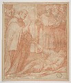 Saint Francis of Assisi Resuscitating a Dead Youth, Camillo Procaccini Italian, Red chalk
