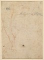 Bust of a Warrior Wearing a Plumed Helmet, Looking Toward Spectator Over His Right Shoulder (recto); Sketch of a Leg (verso), Camillo Procaccini (Italian, Bologna 1555–1629 Milan), Red chalk on light brown paper