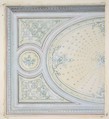 Design for the decoration of a ceiling, Jules-Edmond-Charles Lachaise French, Pen and ink, watercolor, and gouache
