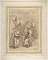 Allegory with Figures of Hope, Time, and Death, Sebastiano Ricci (Italian, Belluno 1659–1734 Venice), Pen and brown ink, brush and gray wash, over red and black chalk