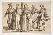 A Doge of Venice with a Cardinal, a Councillor and Servants Bearing the Train, Bernardino Rodriguez (