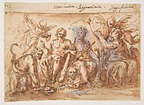 Allegorical Figures: Force, Hercules Strangling the Hydra, Plenty, and Fame, Bernardino Rodriguez (