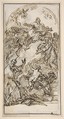 The Apotheosis of Saint Mark (recto and verso), Pietro Roselli (Italian, Venice (?) 1700–1771 Venice (?)), Pen and brown ink, over traces of black chalk (recto); pen and brown ink (verso)