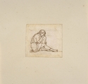 A Seated Youth, Bertel Thorvaldsen Danish, Graphite and pen and ink