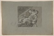 Jael and Sisera, Leonaert Bramer Dutch, Brush and grey wash, heightened with white bodycolor; framing lines in brush and gray wash and white bodycolor