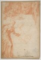 Figural Studies for a Scene (The Birth of the Virgin or Saint John the Baptist?), Rosso Fiorentino , circle of Italian, Red chalk