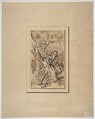 Milo of Crotona, Salvator Rosa (Italian, Arenella (Naples) 1615–1673 Rome), Pen and brown ink