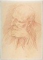Study of a Head, Alphonse Legros (French, Dijon 1837–1911 Watford, Hertfordshire), Red chalk