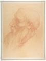 Head of a Man, Alphonse Legros (French, Dijon 1837–1911 Watford, Hertfordshire), Red chalk